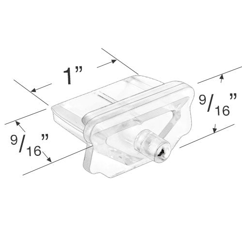  Bottom Rail End Cap with Integrated Pin for 1" Mini Blinds 