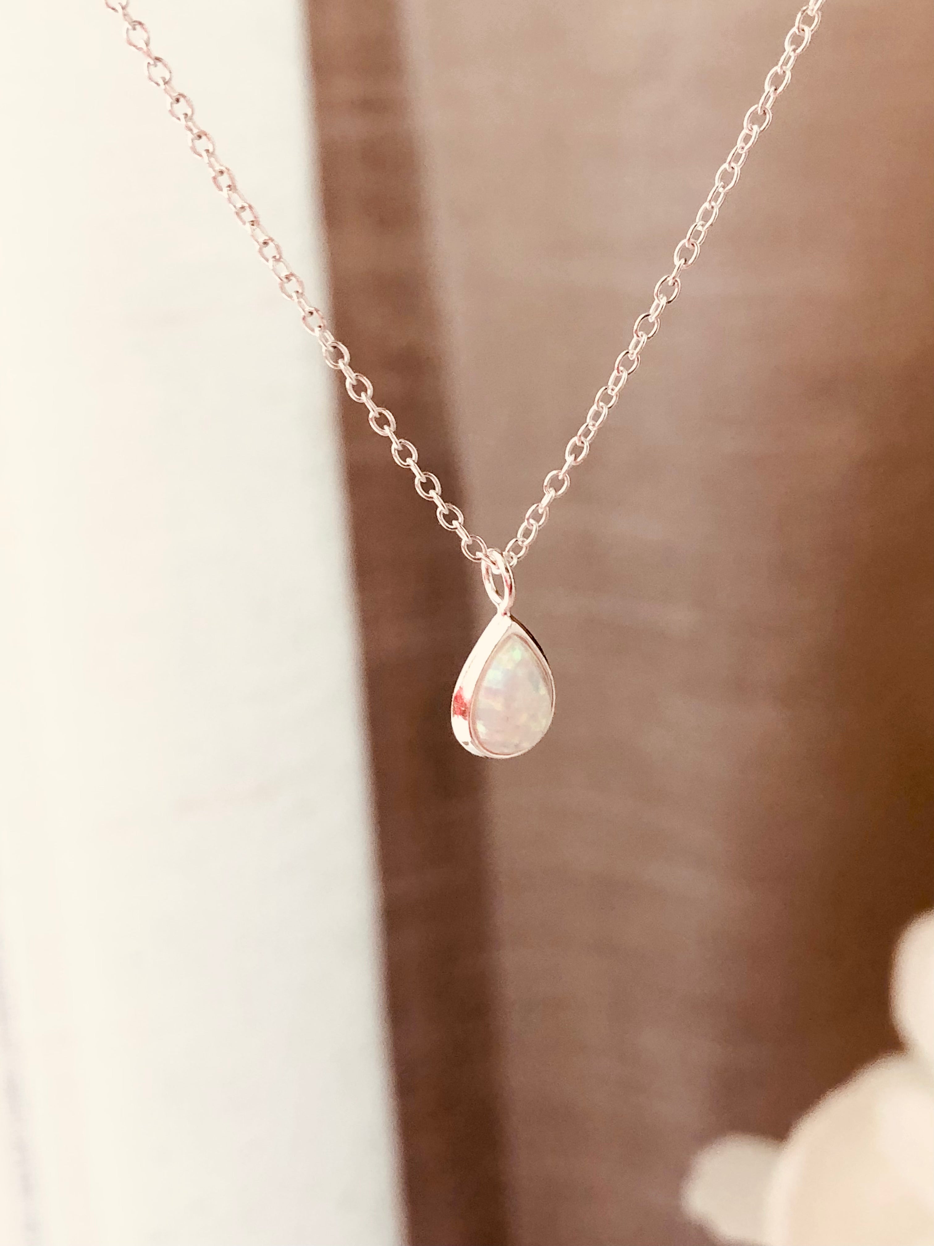 Teardrop Opal Necklace