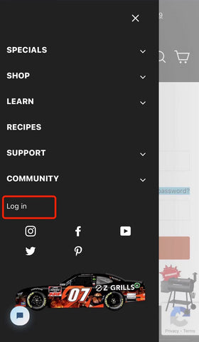 login your account