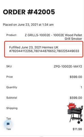 get the tracking number