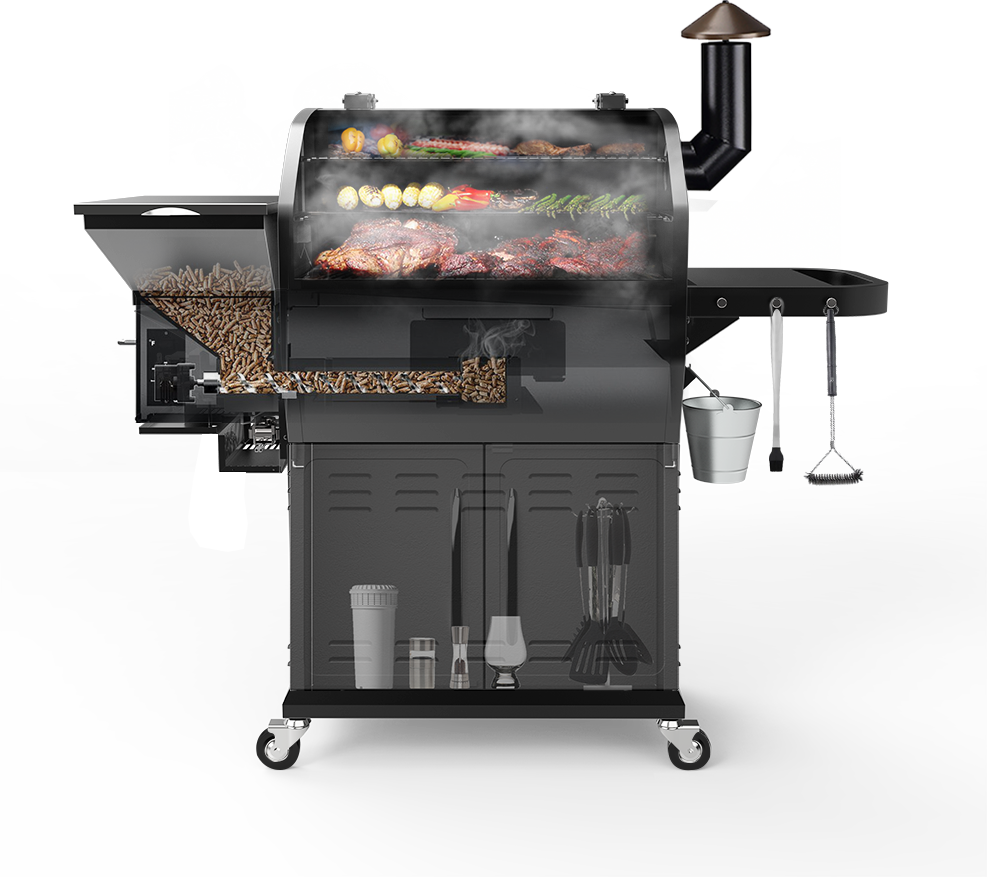 1000D Pellet Grill with Ash Cleanout System Z Grills