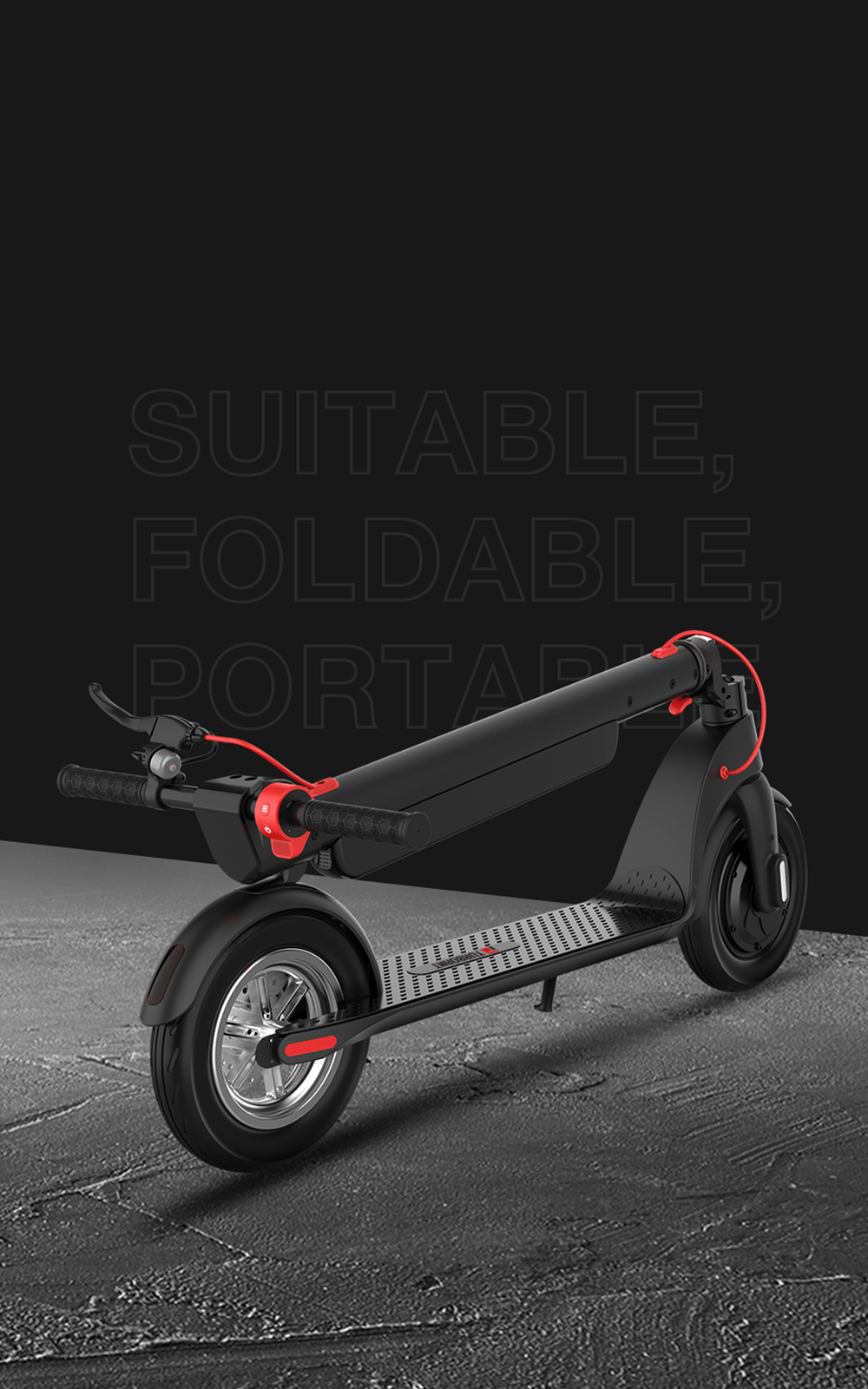 Turboant X7 Pro escooter commuter scooter with 10 ah replacement battery folding escooter