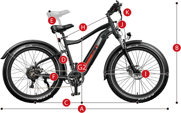 best electric fat tire bike from Turboant with sleek design