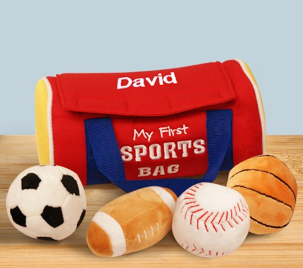 Personalized First Sports Bag with Assorted Balls