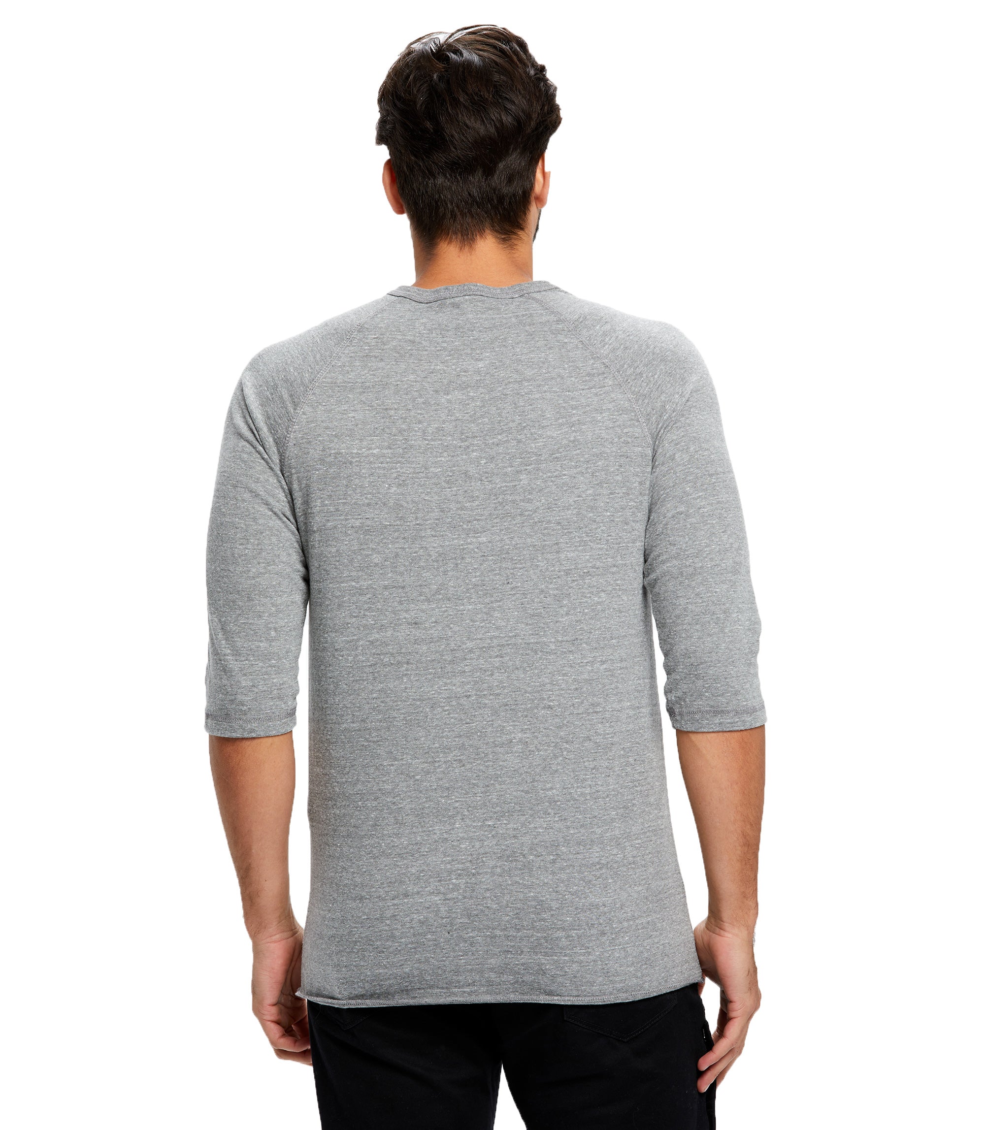 Unisex 3/4 Sleeve Tri-blend Raglan Henley