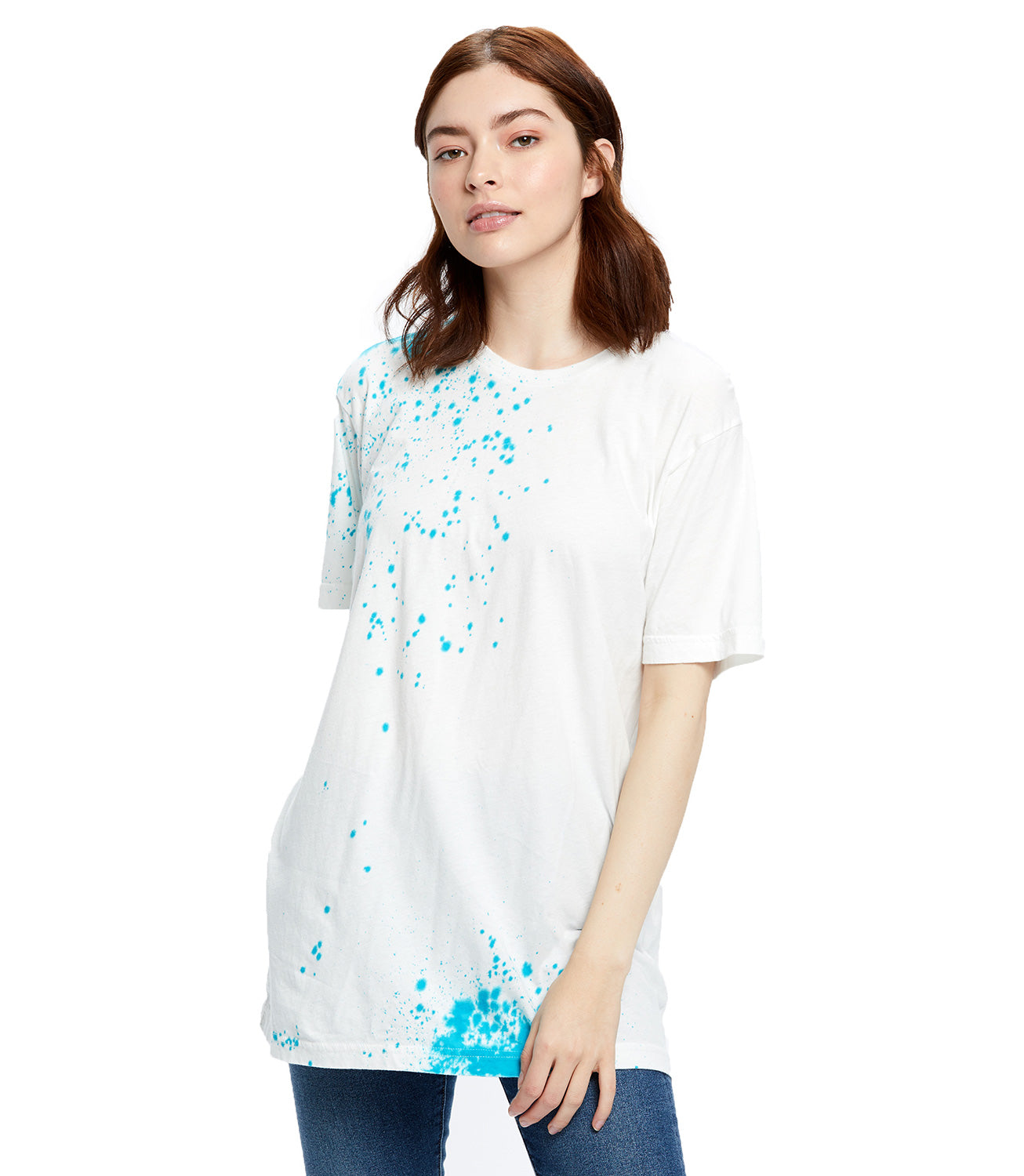 Unisex Fine Jersey Garment Dye Splatter Tee