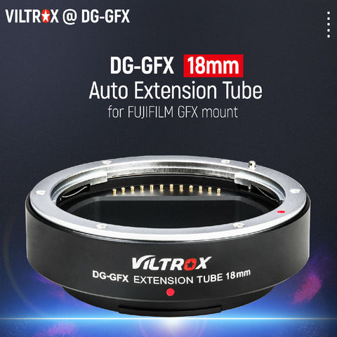 VILTROX DG-GFX 18mm Extension Tube for Fuji GFX Med-format Cameras 