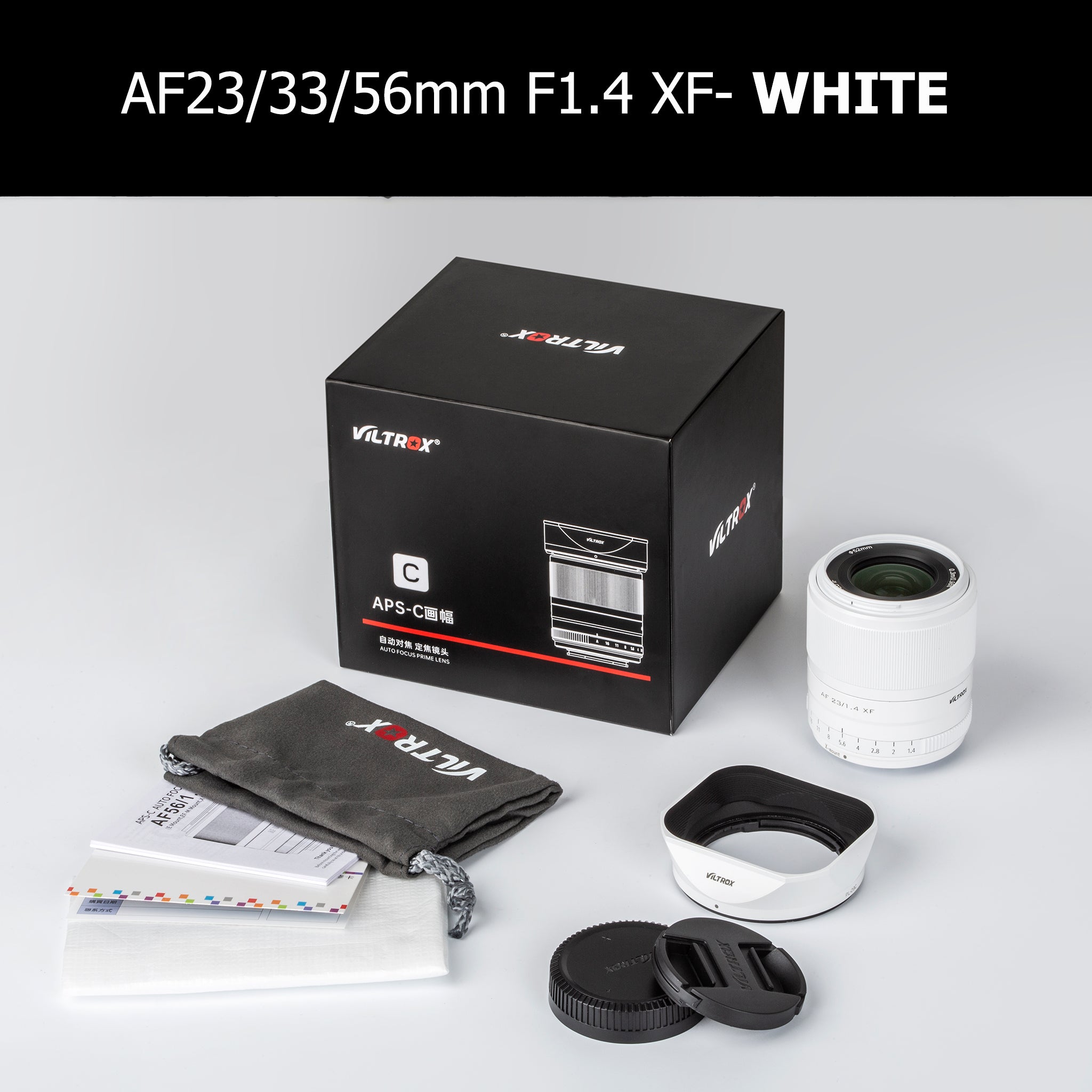 Viltrox 23/33/56mm F1.4 XF Lens For Fujifilm X-mount Cameras White Ver