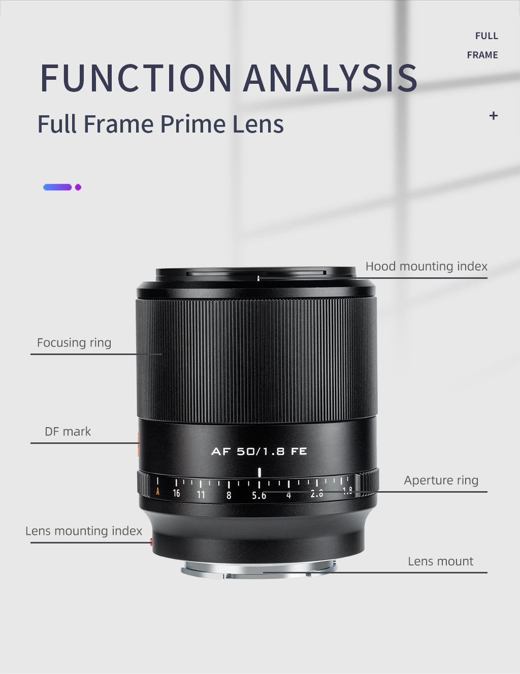 Viltrox 50mmF1.8 FE Mount Auto Focus Full-frame Portrait Prime Lens fo