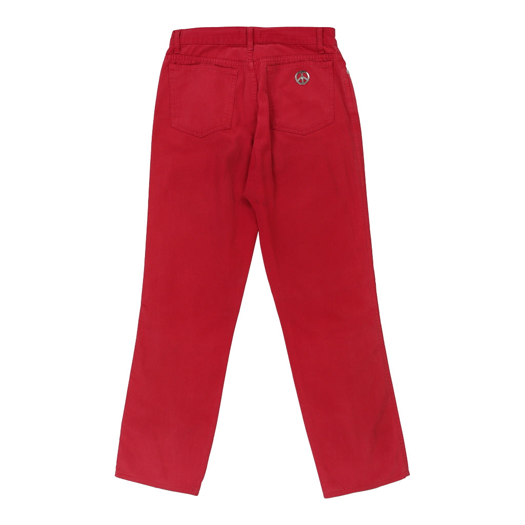 Moschino Trousers - 28W UK 8 Red Cotton