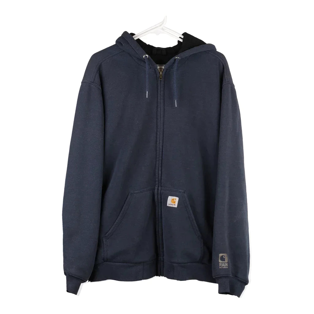 Carhartt Hoodie - XL Blue Cotton Blend