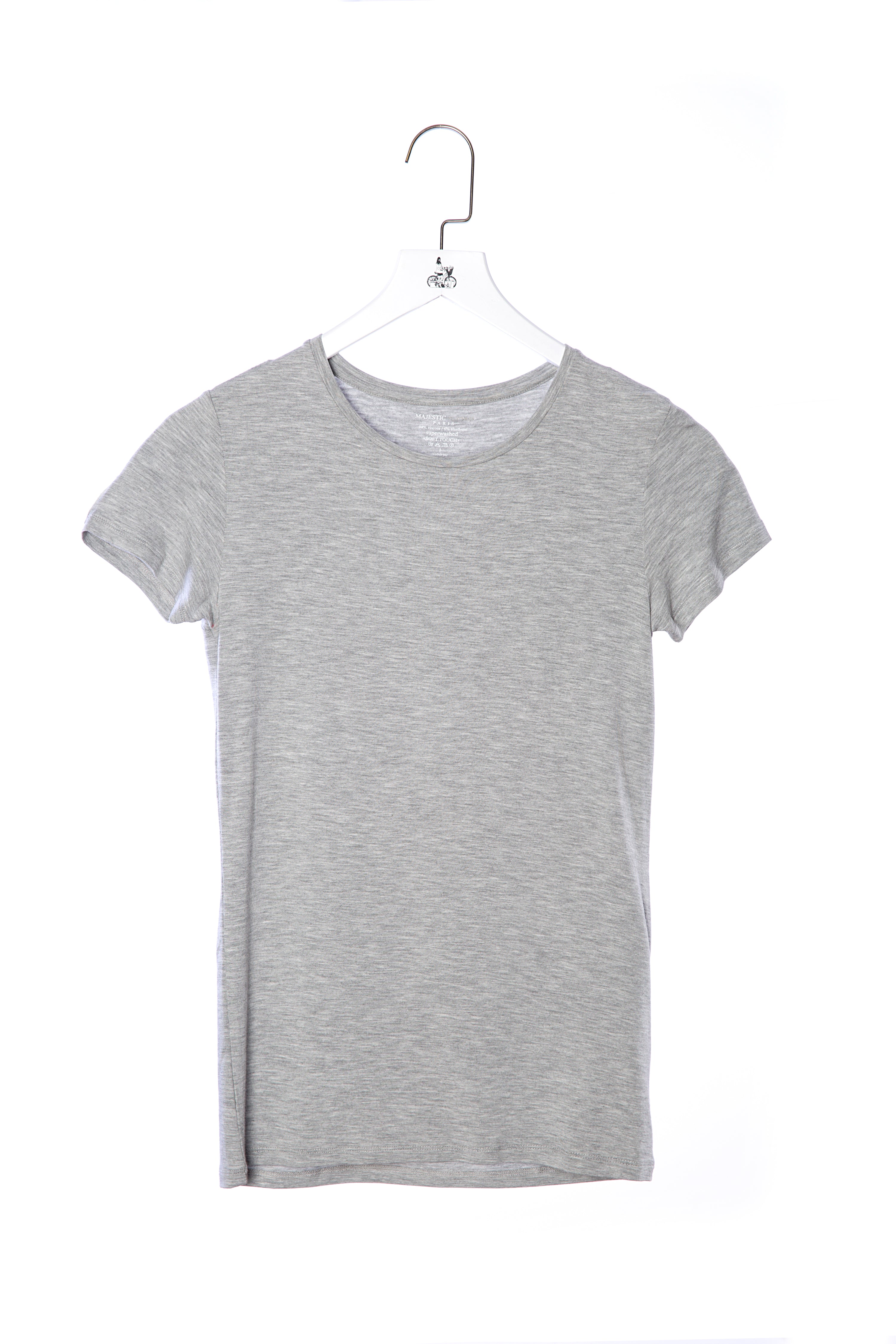 MAJESTIC T-shirt Gris-Chine-Clair