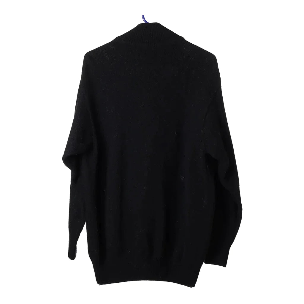 Bootleg Ralph Lauren 1/4 Zip - Large Black Wool