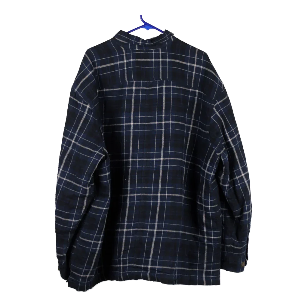 Basic Editions Checked Overshirt - 2XL Navy Cotton