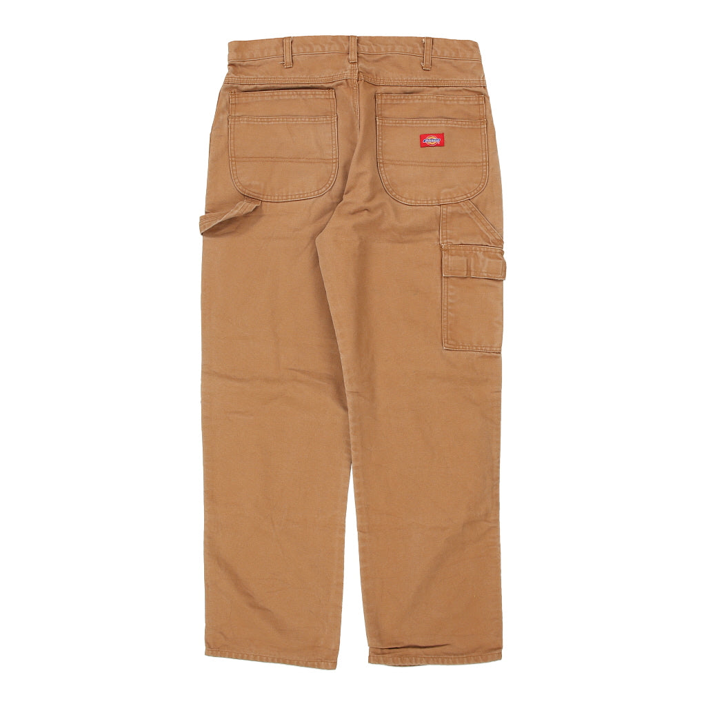 Dickies Double Knee Carpenter Trousers - 32W 30L Brown Cotton