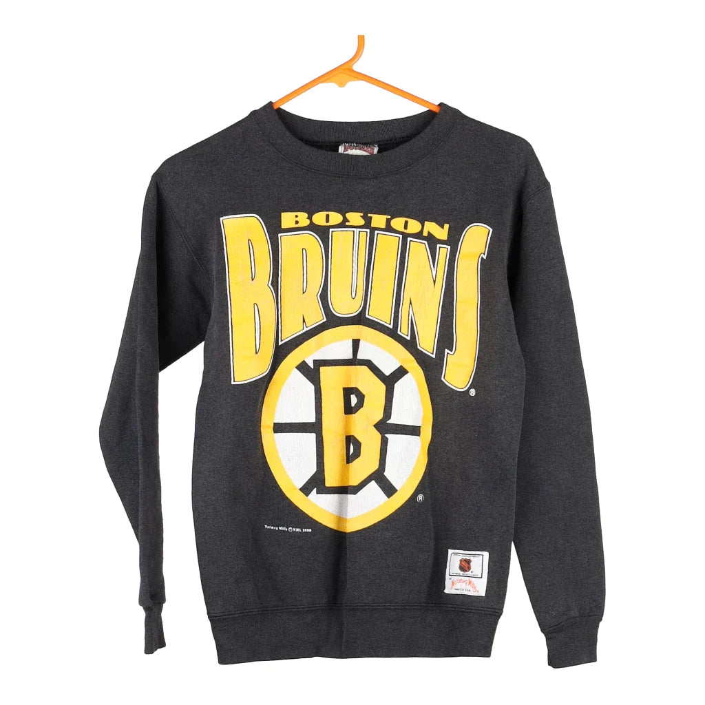 Age 10-12 Boston Bruins Nutmeg NHL Sweatshirt - Large Black Cotton Blend