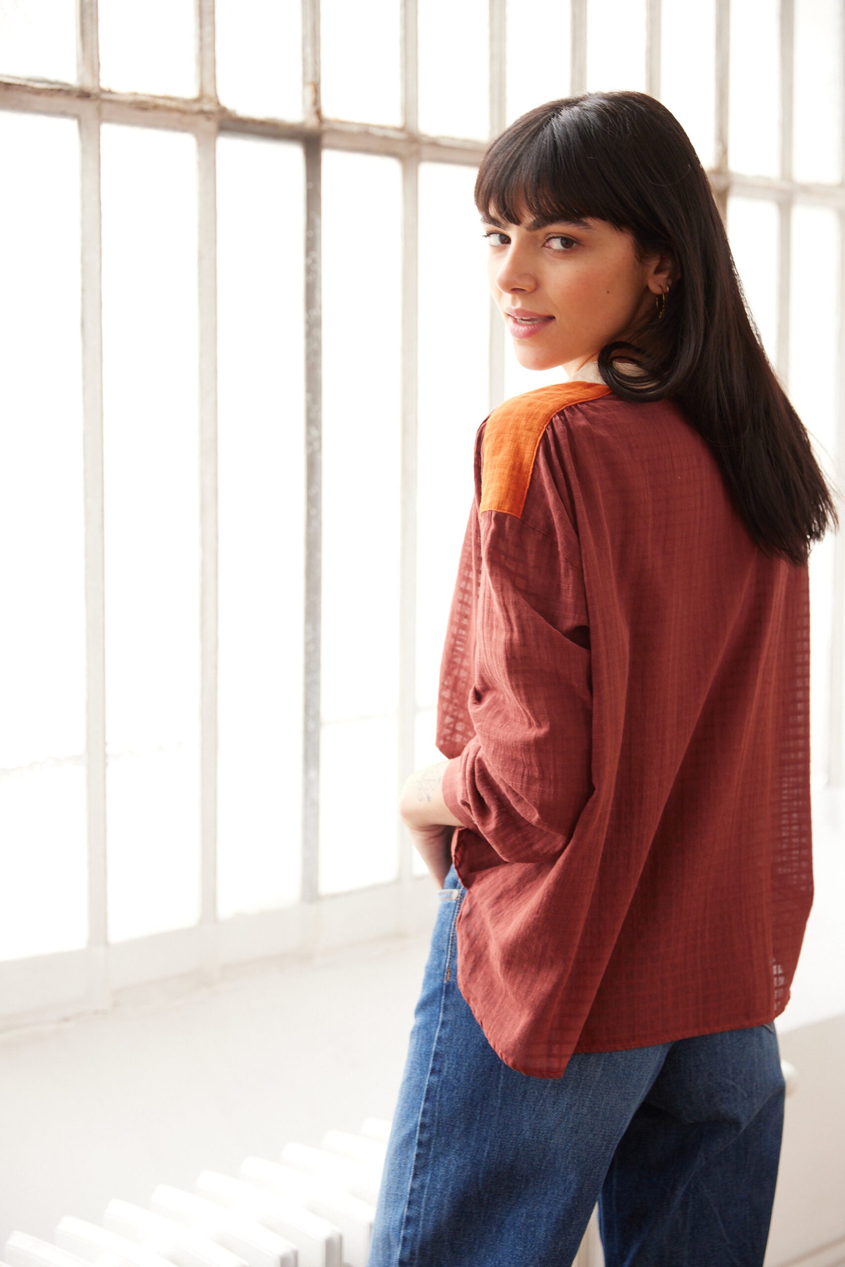 Blouse Lonnie Mixta Lonnie Mixtabac Marron