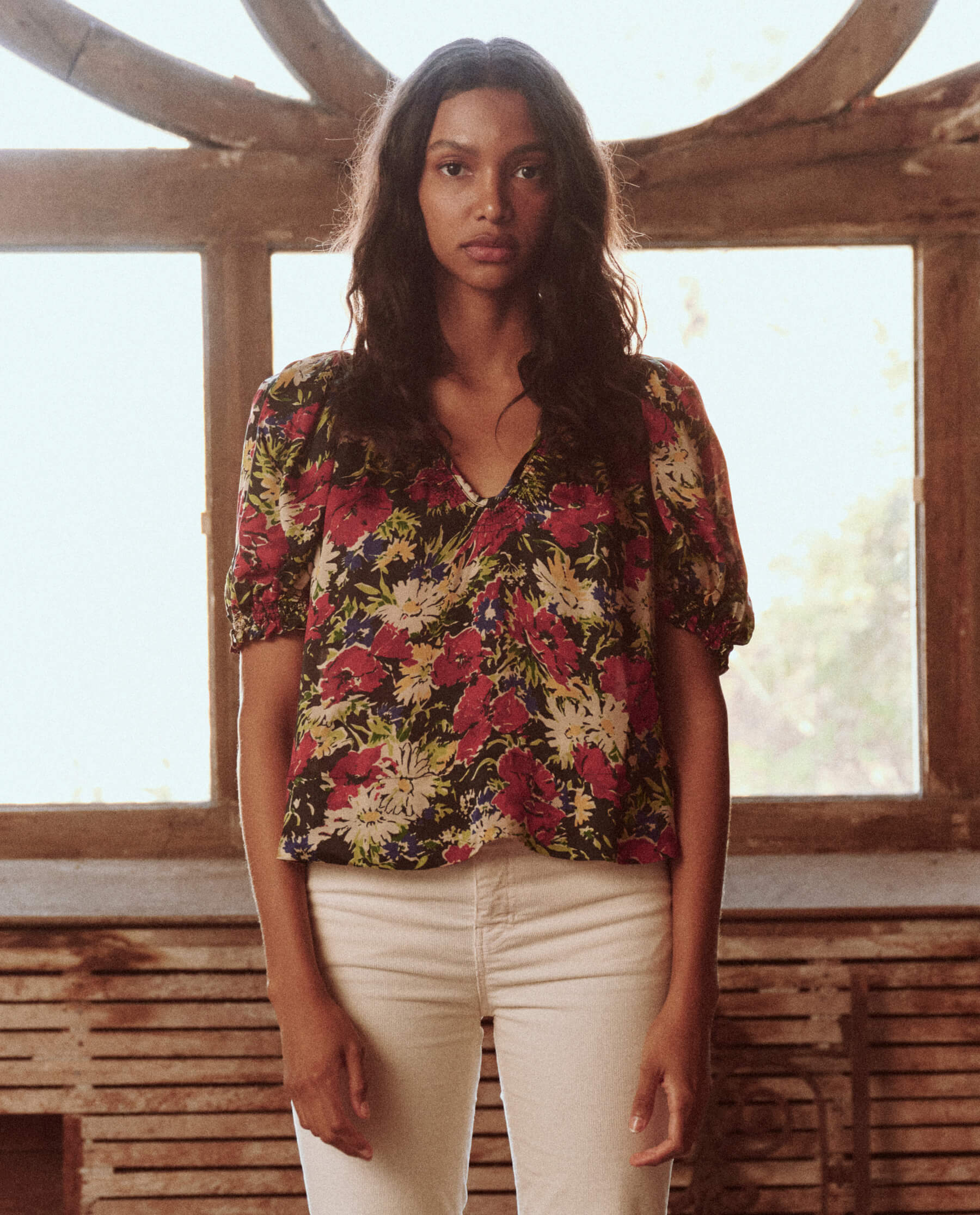 Blouse The Ponder To Ponder Top Hidden-Garden-Floral