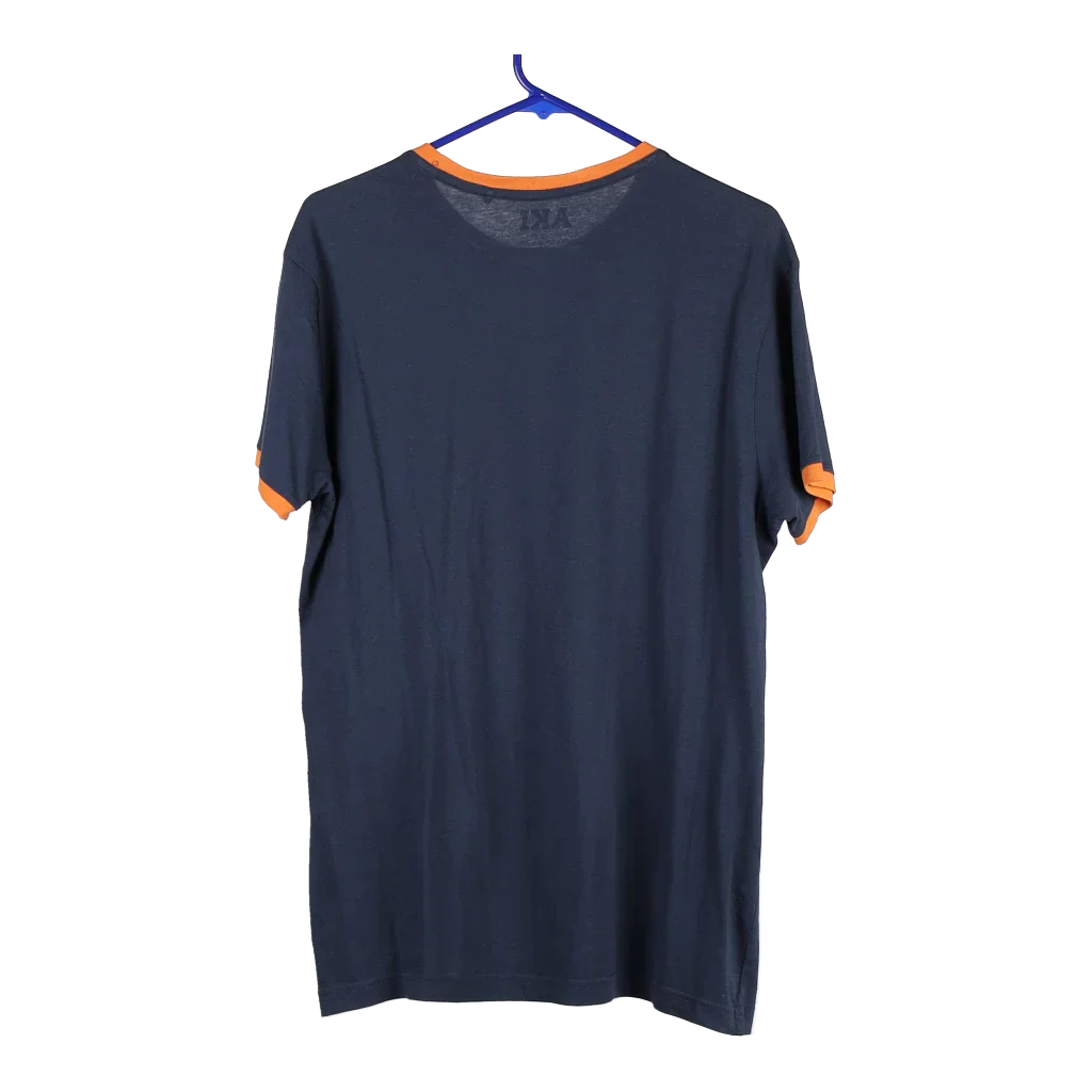 Aki Spellout T-Shirt - Medium Navy Cotton