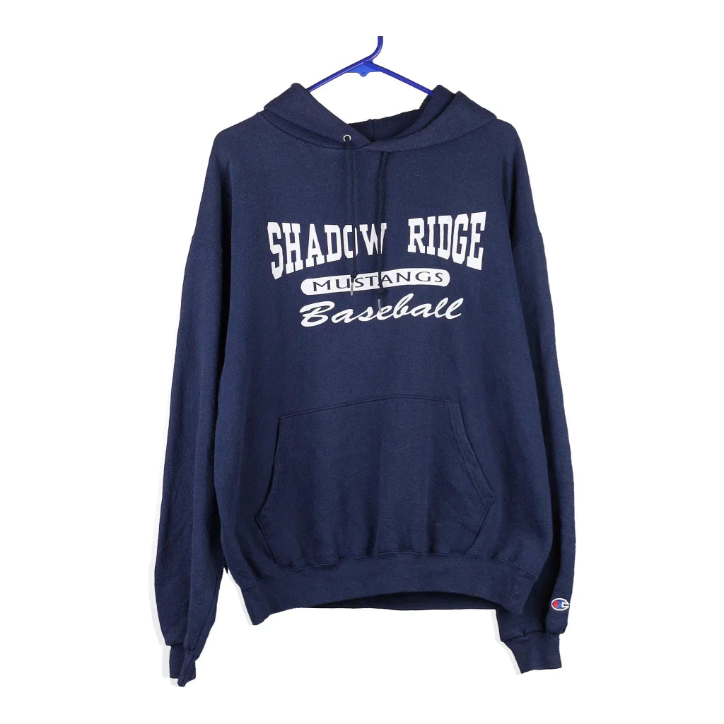 Shadow Ridge Champion Hoodie - Large Navy Cotton Blend