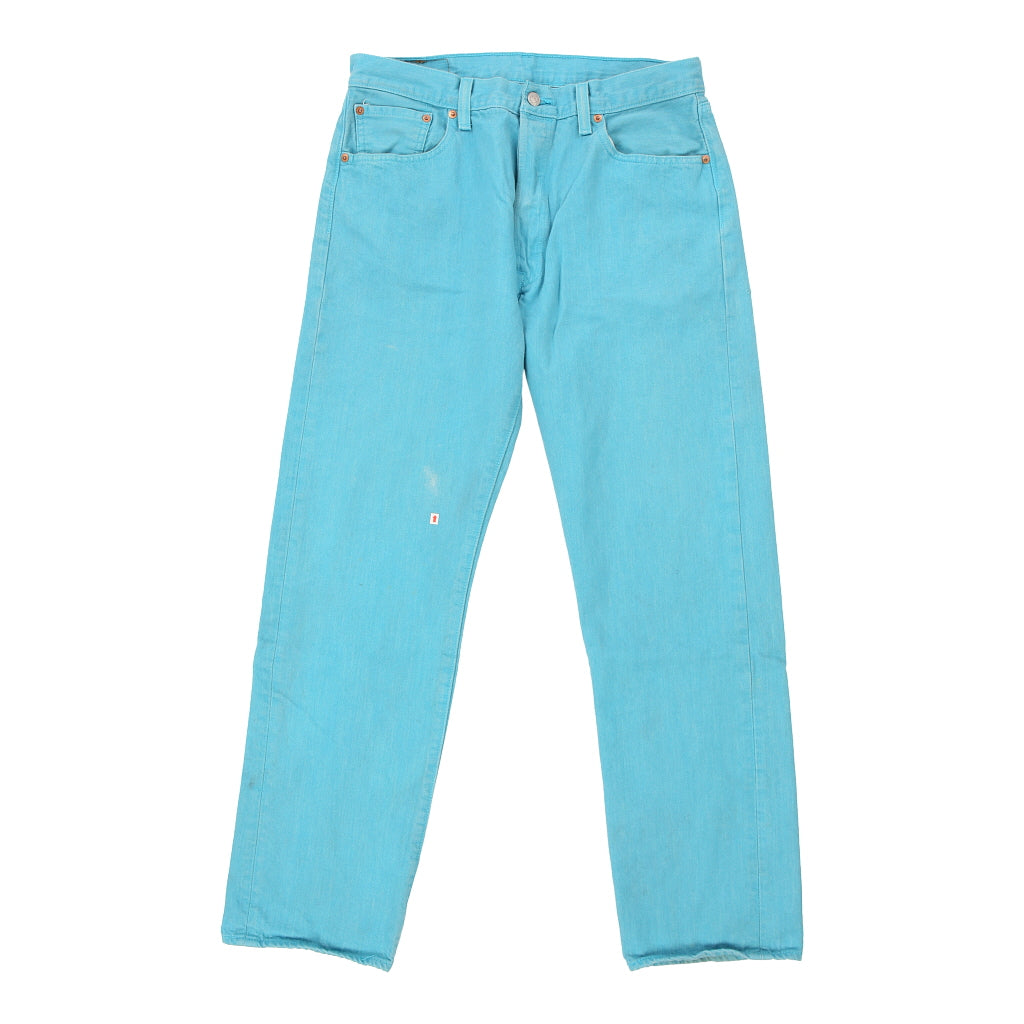 501 Levis Jeans - 34W 32L Teal Cotton