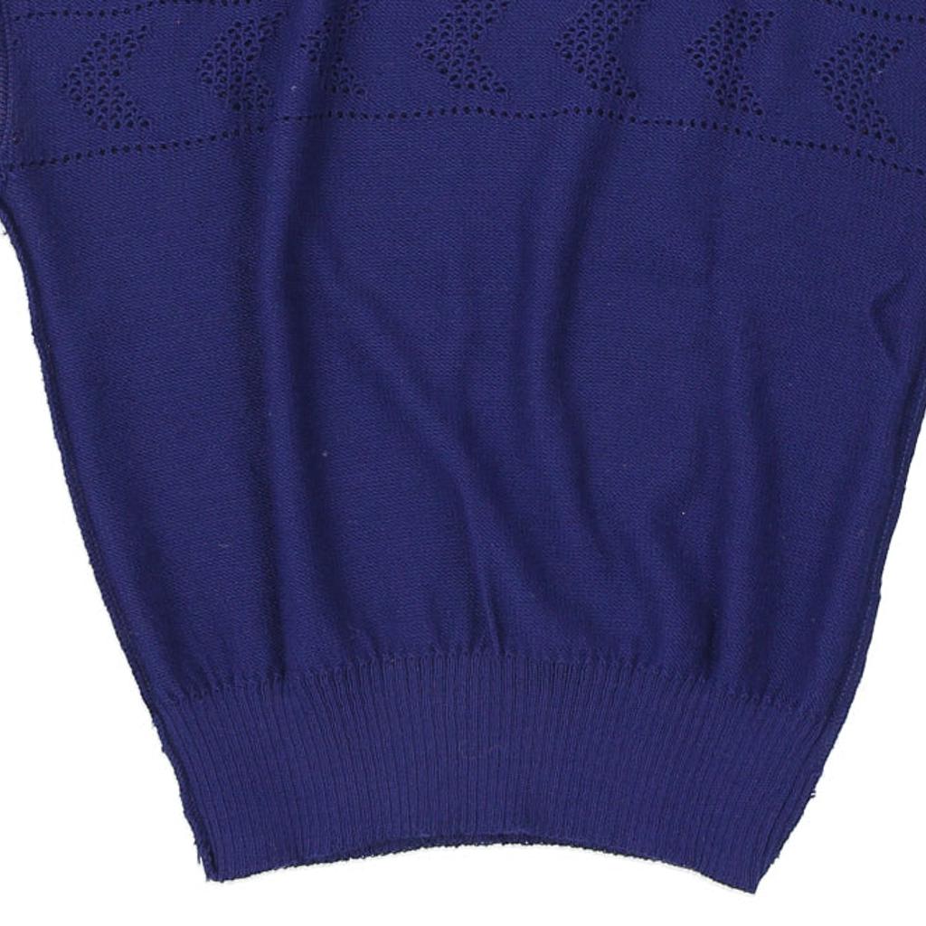 Unbranded Sweater Vest - Medium Blue Cotton