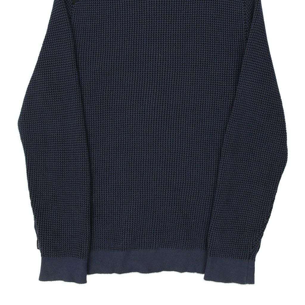 Calvin Klein Jeans Zip Up - Medium Navy Cotton Blend