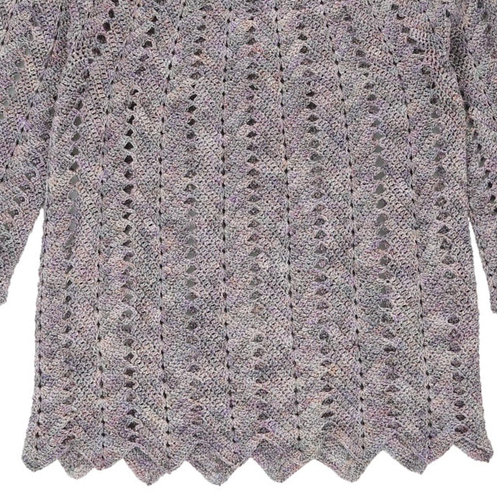 Unbranded Crochet Top - Medium Grey Cotton Blend