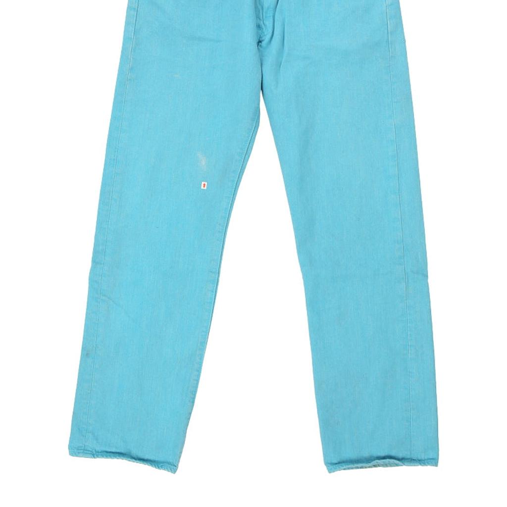 501 Levis Jeans - 34W 32L Teal Cotton