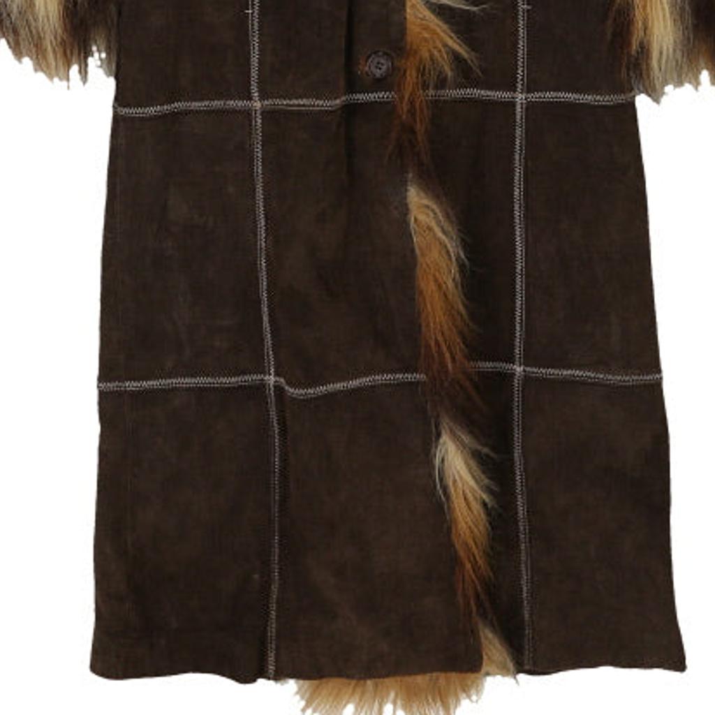 B Lucid Afghan Coat - XS Brown Suede