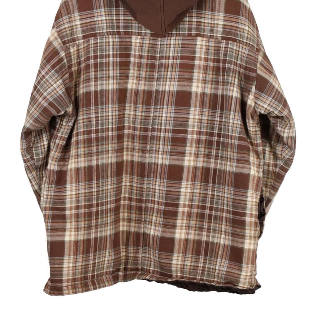 Dickies Checked Overshirt - XL Brown Cotton