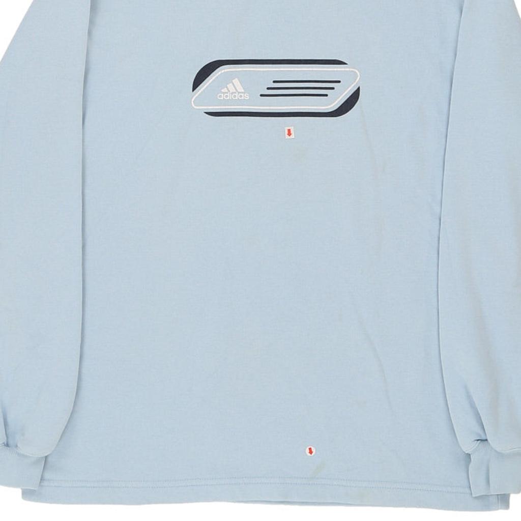 Age 14-16 Adidas Sweatshirt - Large Blue Cotton Blend