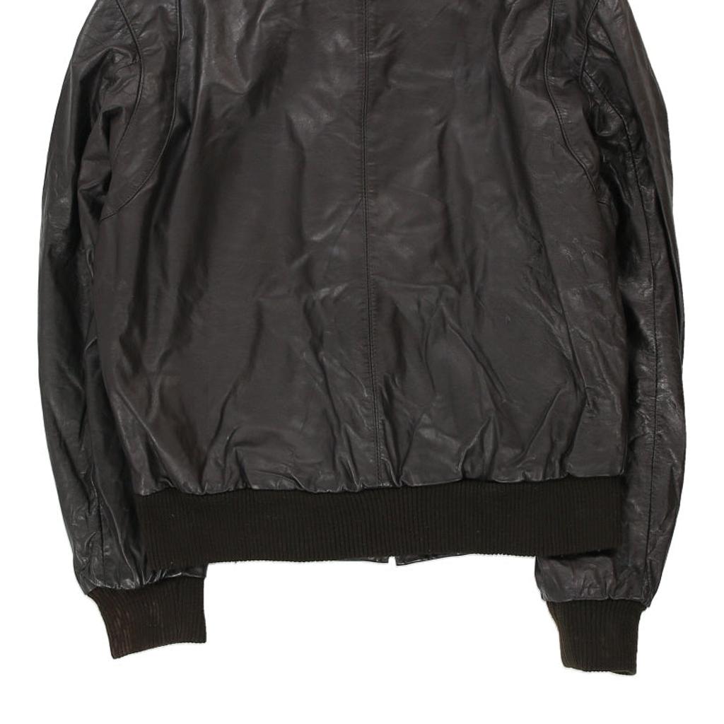 Members Only Leather Jacket - Small Black Leather