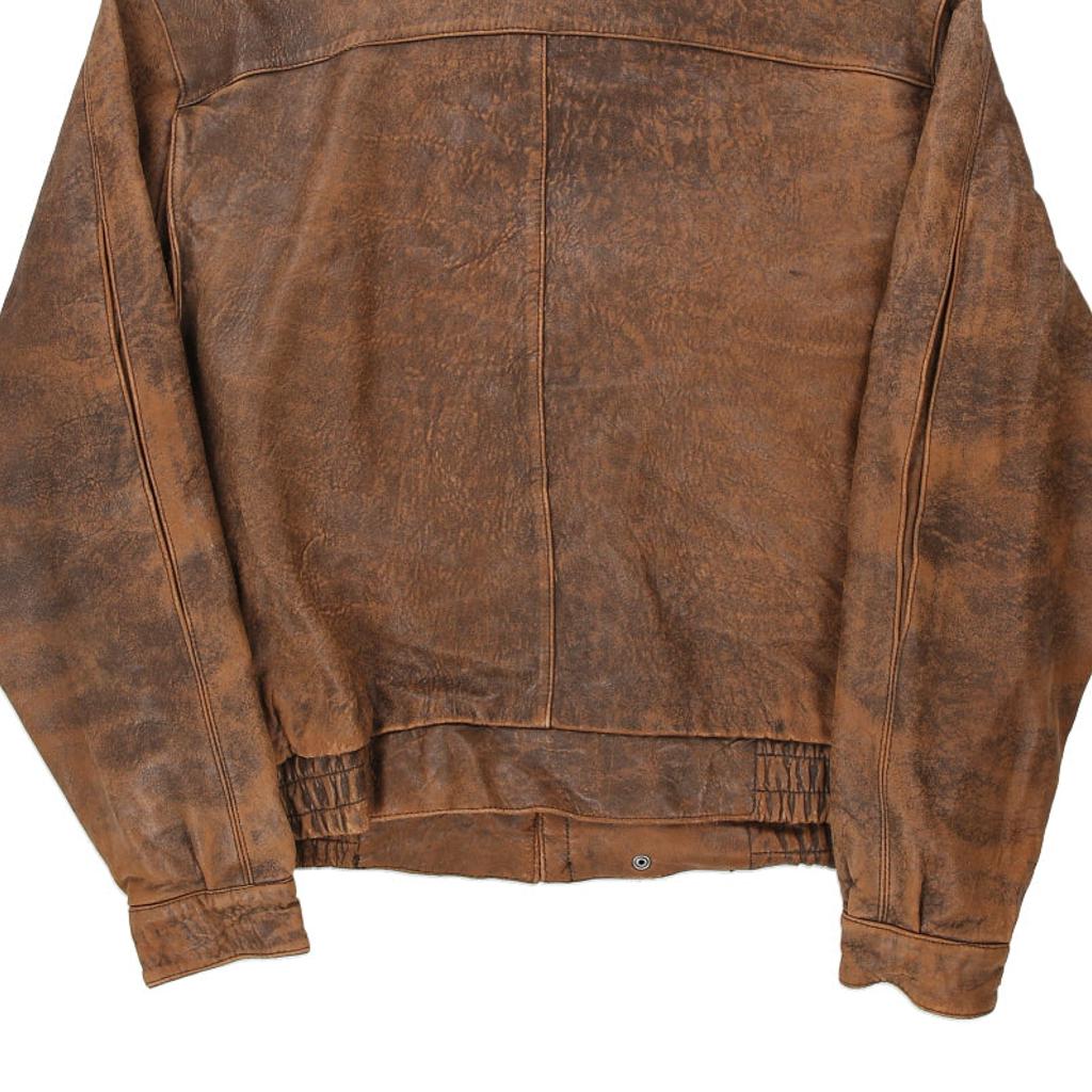 Bermans Leather Jacket - XL Brown Leather