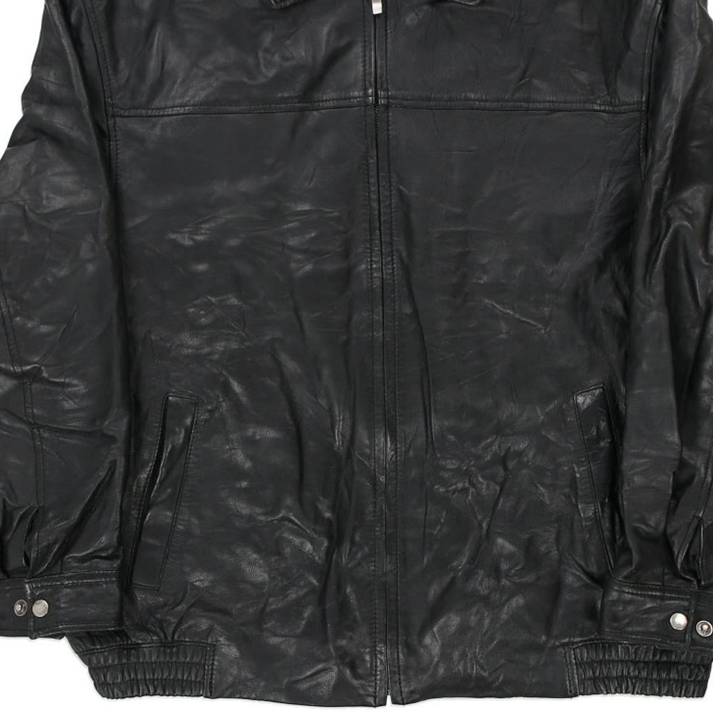 John Ashford Leather Jacket - XL Black Leather