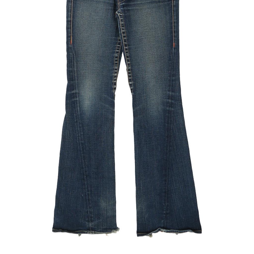 True Religion Flared Jeans - 32W UK 10 Blue Cotton