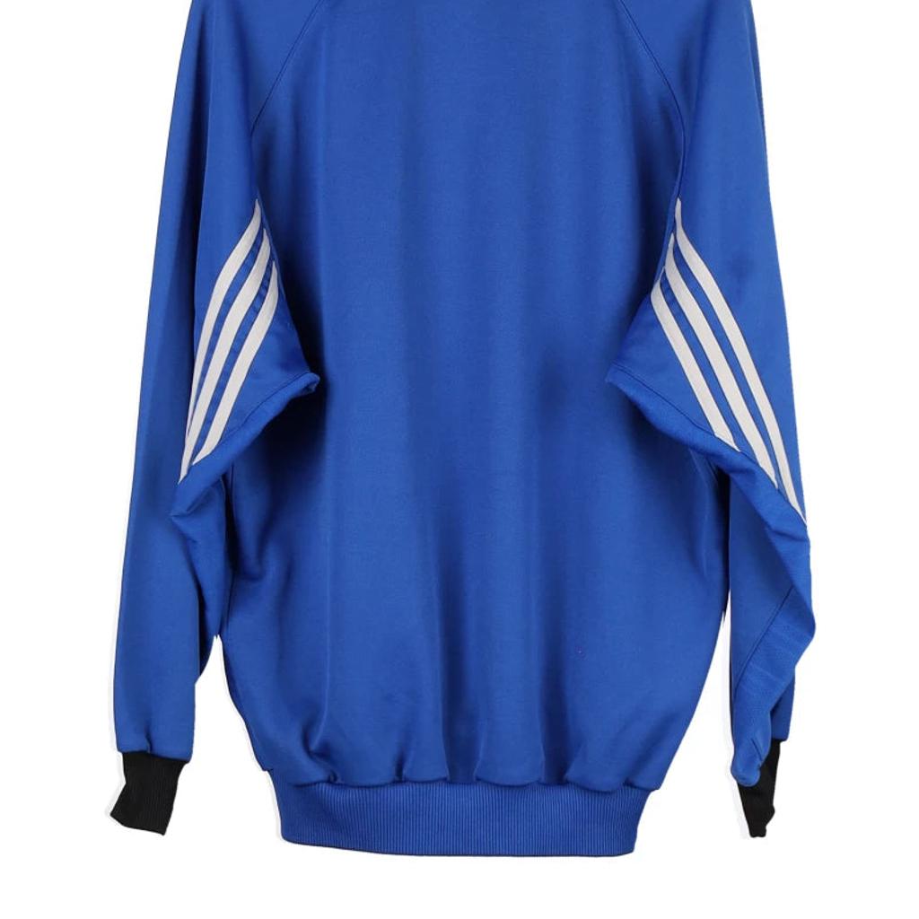 Adidas Sweatshirt - XL Blue Polyester Blend