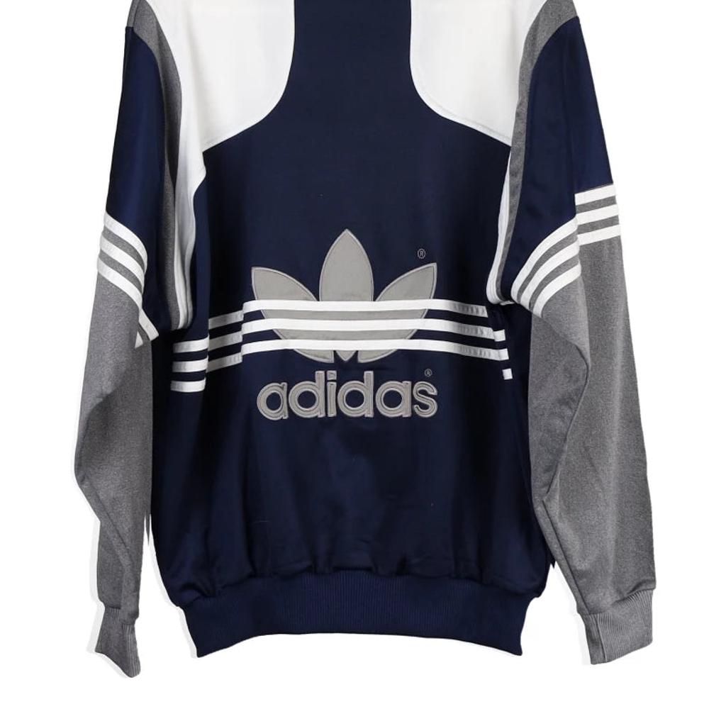 Adidas Track Jacket - Large Navy Polyester