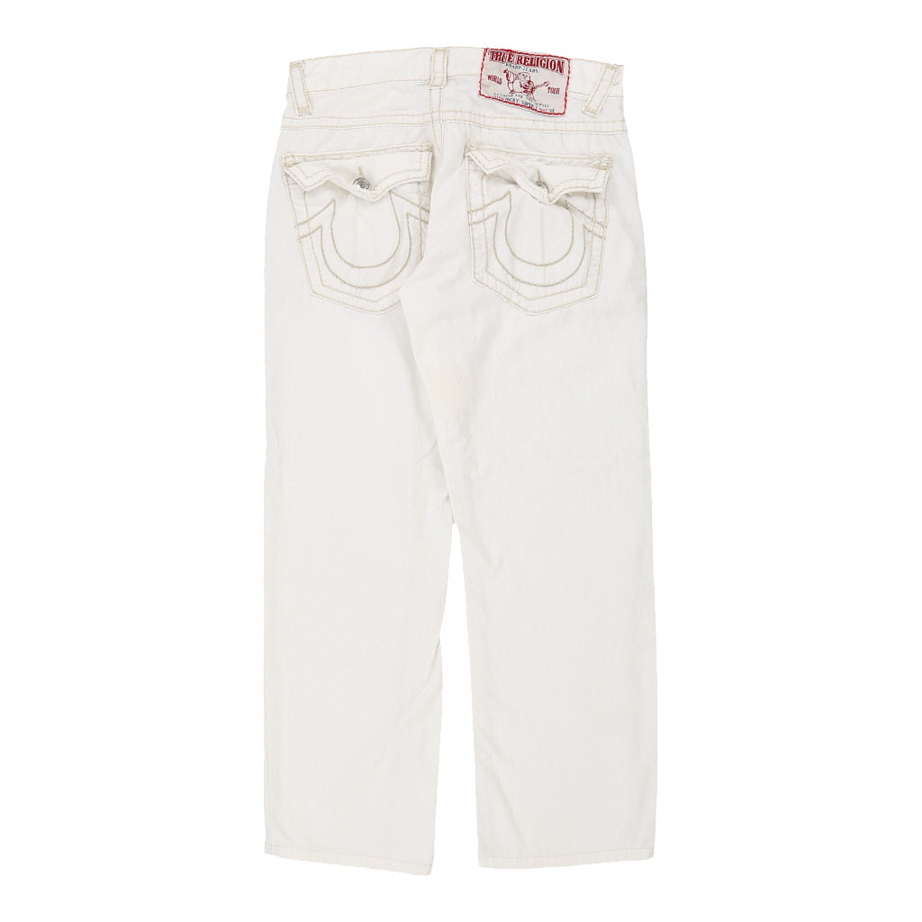 Ricky Super True Religion Jeans - 34W 29L White Cotton