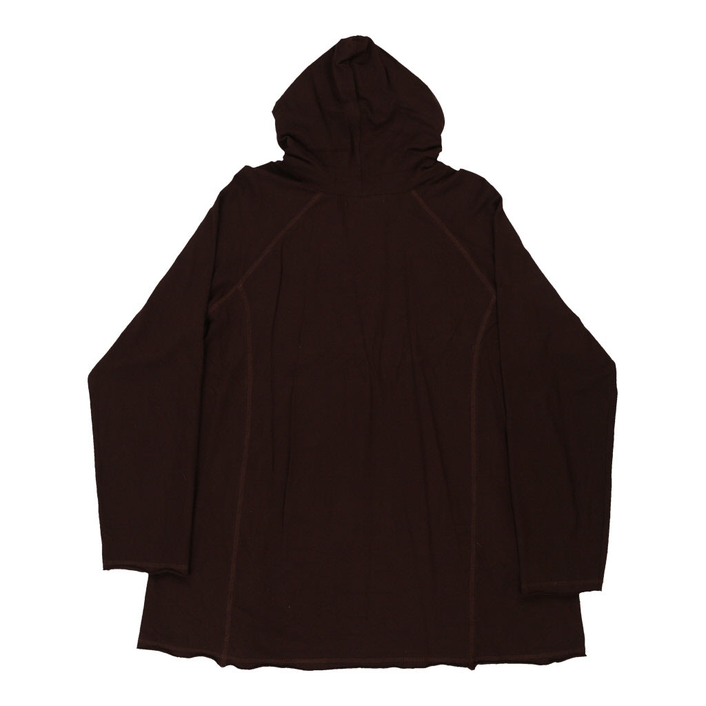 Ralph Lauren Hoodie - Large Brown Cotton Blend