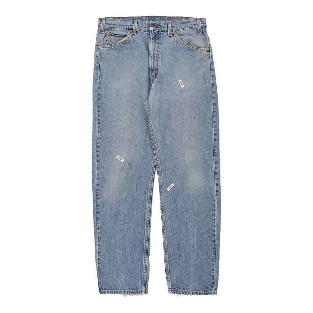 Orange Tab, 505 Levis Jeans - 32W 30L Light Wash Cotton