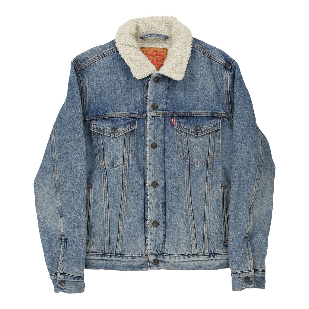 Levis Denim Jacket - Small Blue Cotton