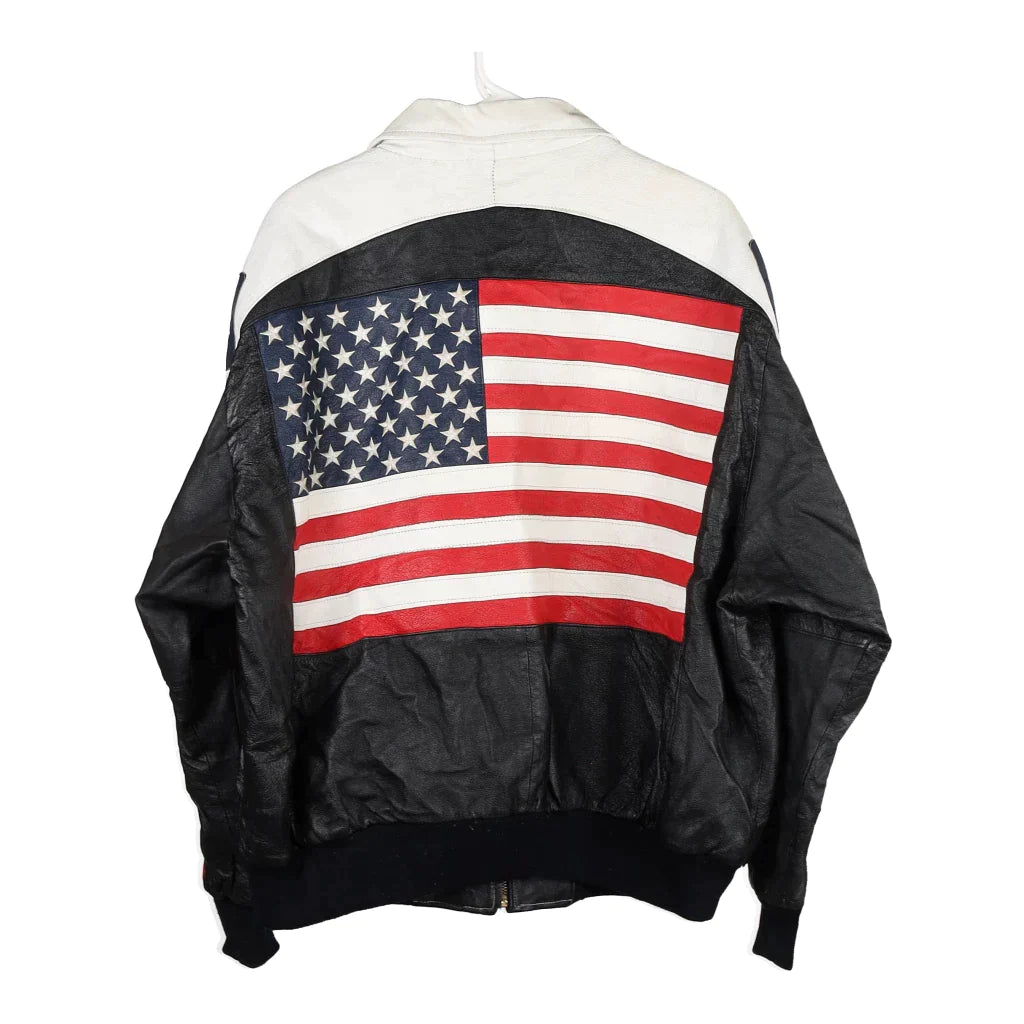 USA Michael Hoban Wheremi Leather Jacket - 2XL Black Leather