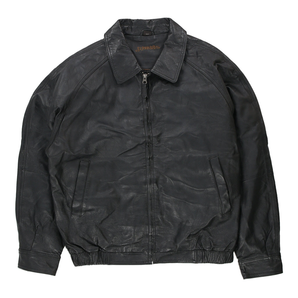 St. Johns Bay Leather Jacket - Medium Black Leather