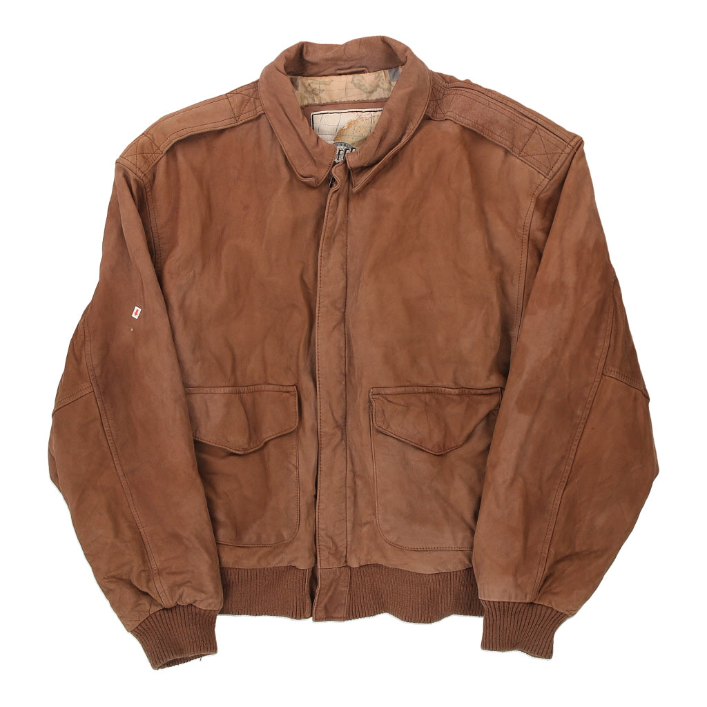 Global Identity Leather Jacket - Medium Brown Leather