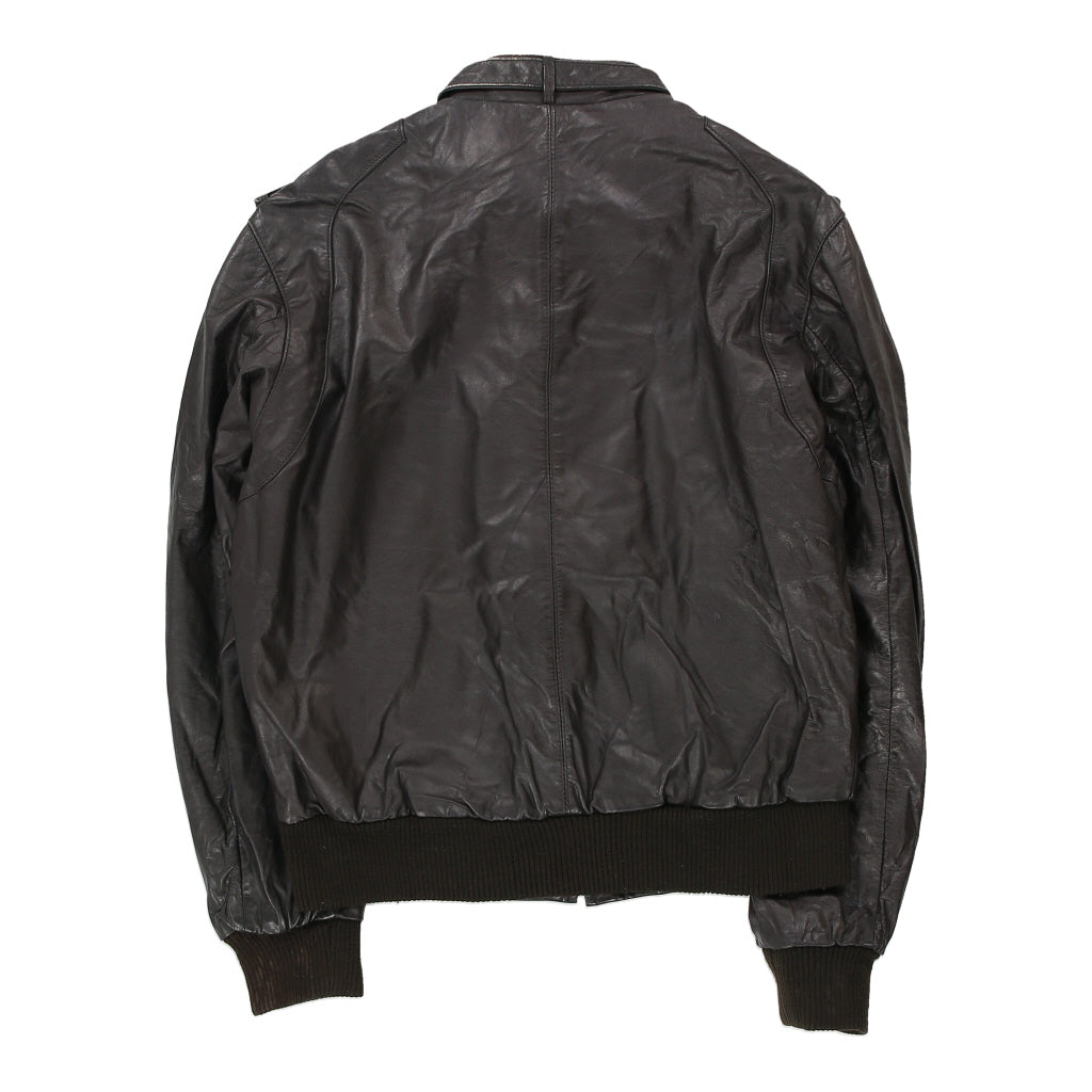 Members Only Leather Jacket - Small Black Leather