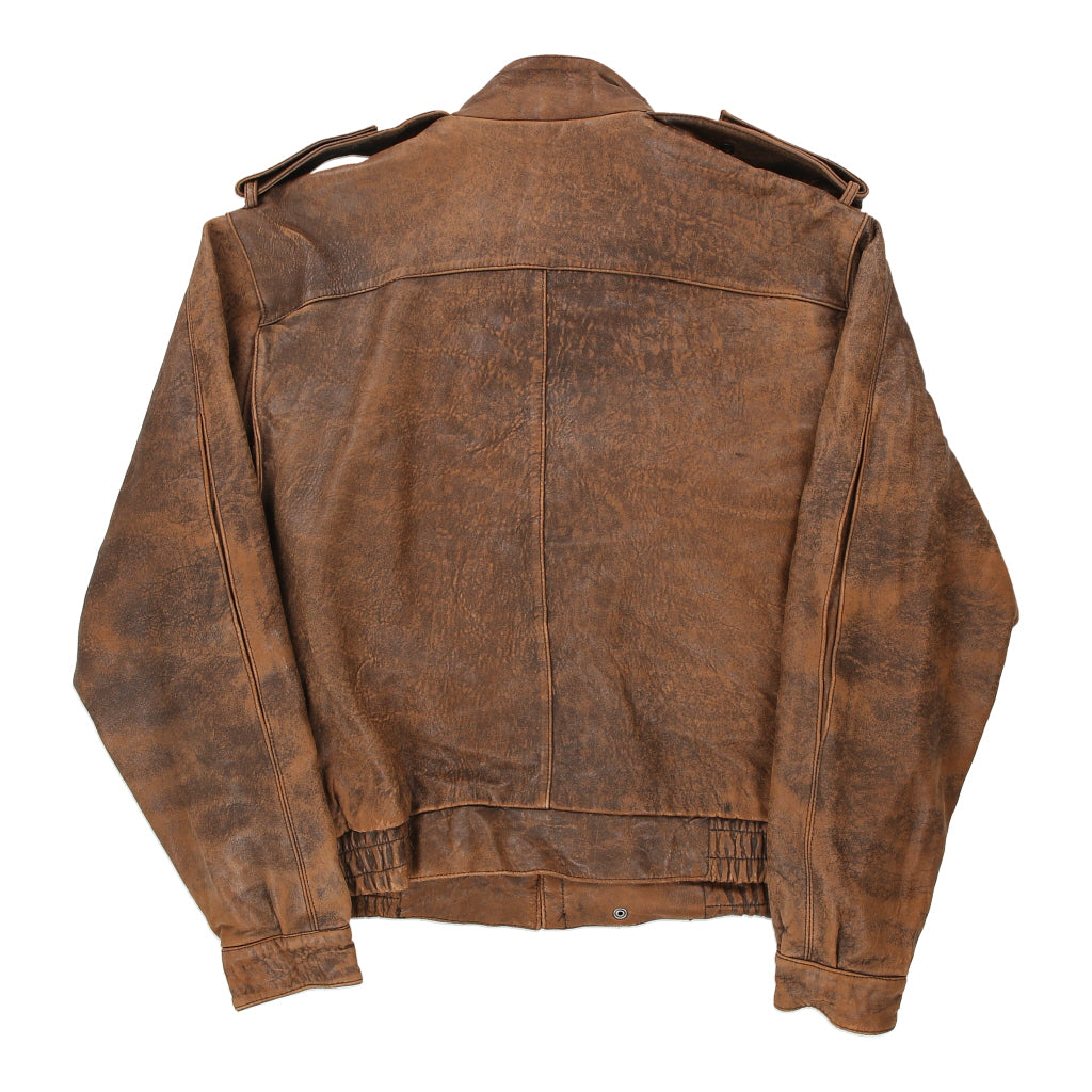 Bermans Leather Jacket - XL Brown Leather