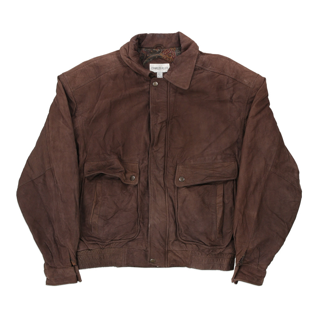 Charles Klein Leather Jacket - Medium Brown Leather