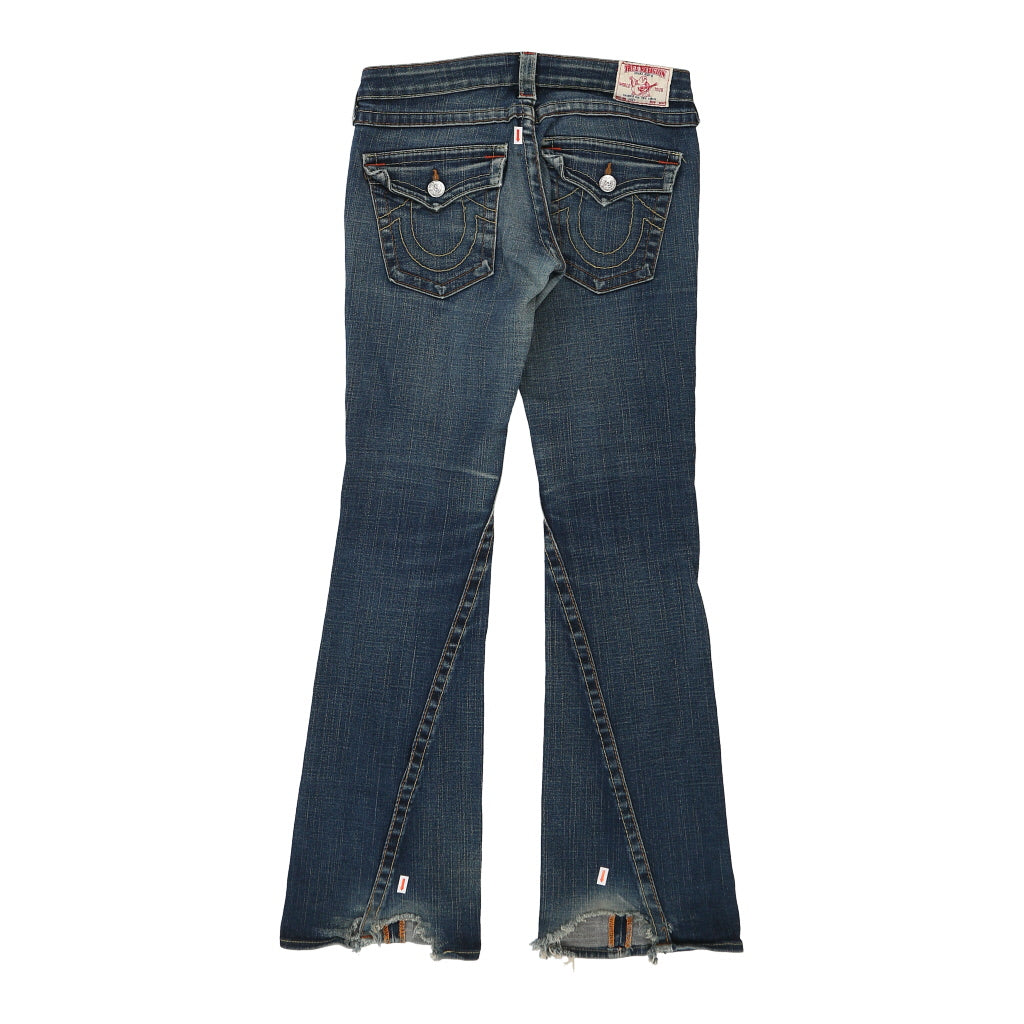 True Religion Flared Jeans - 32W UK 10 Blue Cotton