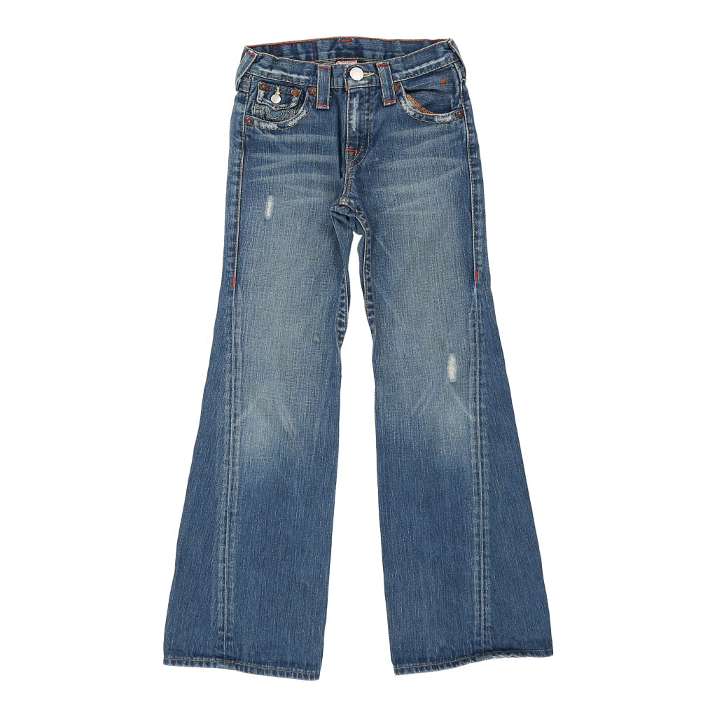 True Religion Flared Jeans - 26W UK 4 Blue Cotton